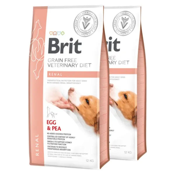 Brit Veterinary Diets GF dog Renal 2 x 12 kg