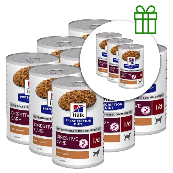 Hill's Prescription Diet i/d Starostlivosť o zažívanie konzerva pre psov 360 g, 9+3 ZADARMO