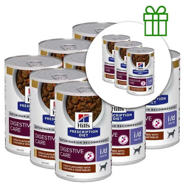 Hill's Prescription Diet i/d Low Fat Stew Starostlivosť o zažívanie konzerva pre psov 354 g, 9+3 ZADARMO