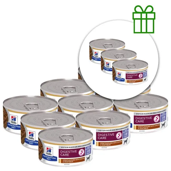 Hill's Prescription Diet i/d Low Fat Stew Mini Starostlivosť o zažívanie pre psov 156 g, 9+3 ZADARMO