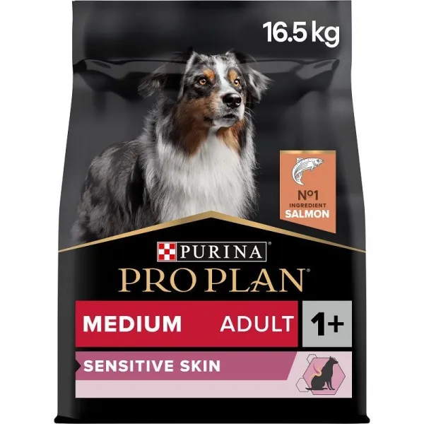 PRO PLAN Medium Adult Sensitive Skin granule pre psy losos 14 kg + 2,5 kg