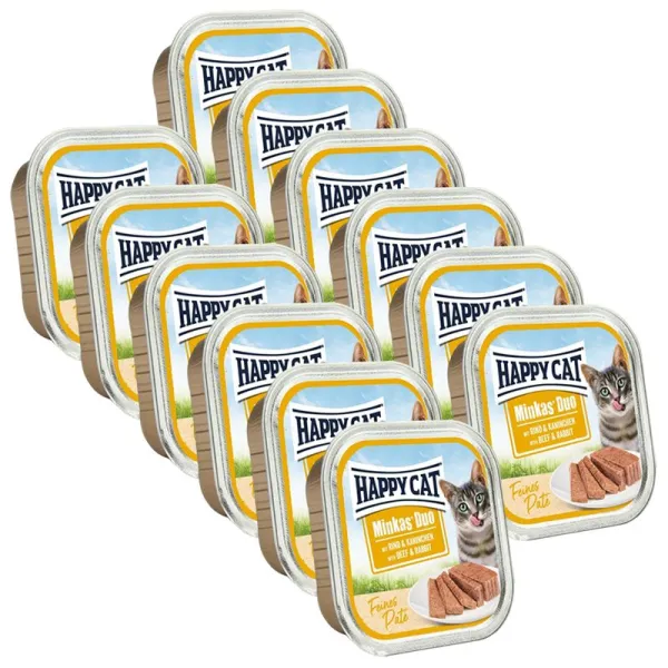 Happy Cat Minkas DUO Paté hovädzie & králik 12 x 100 g