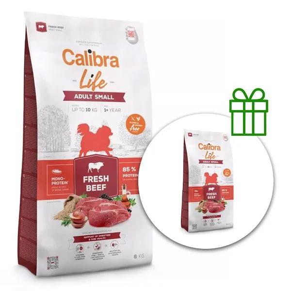 Calibra Dog Life Adult Small Fresh Beef 6 kg + 1,5 kg ZADARMO