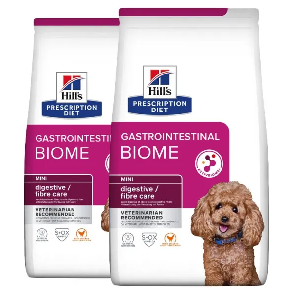 Hill's Prescription Diet Gastrointestinal Biome Mini Starostlivosť o zažívanie 2 x 6 kg