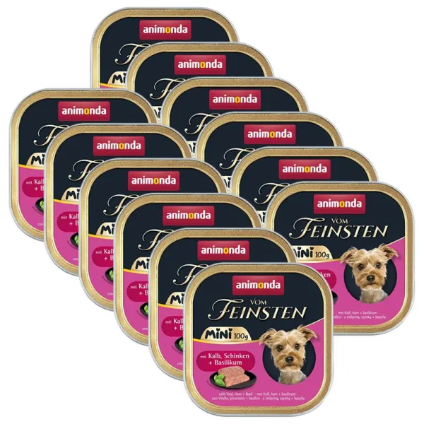 Animonda Vom Feinsten Adult Mini - teľacie, šunka a bazalka 12 x 100 g