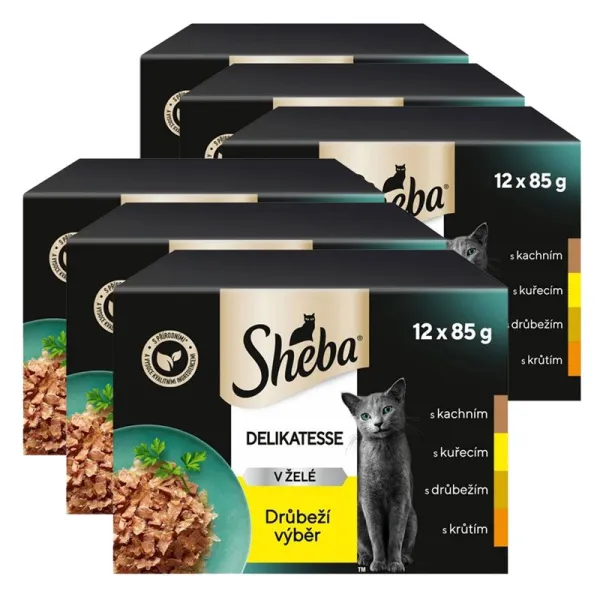 Sheba Delikatesse Kapsička hydinový výber v želé 6 x (12 x 85g)