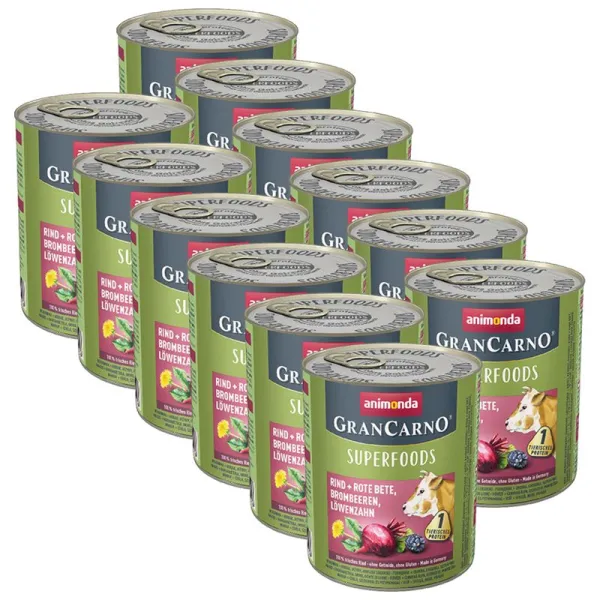 Animonda GranCarno Superfoods - hovädzie + červená repa 12 x 800 g