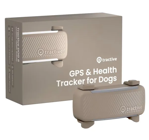 Tractive DOG 6 – GPS lokátor pre psy a monitor zdravia, hnedý