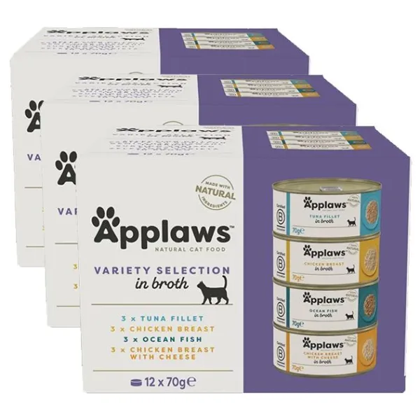 Applaws Variety Selection Konzerva pre mačky, výber vo vývare 36 x 70 g