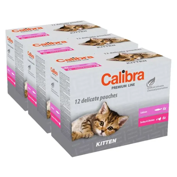 Calibra Cat kapsičky Premium Kitten multipack 36 x 100 g