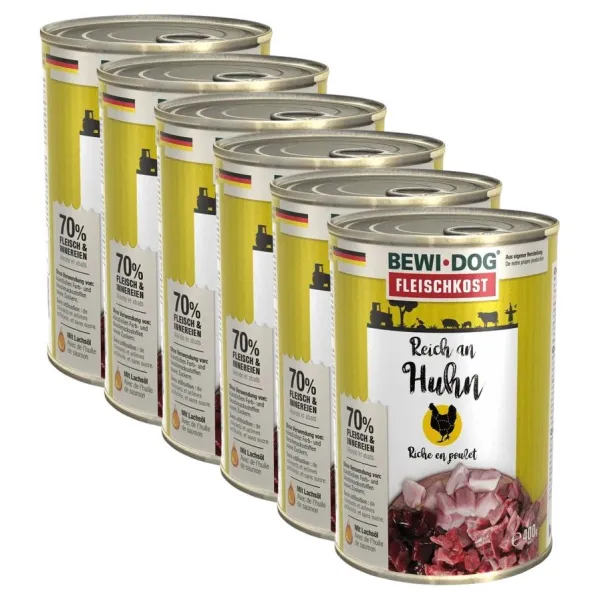 BEWI DOG konzerva – Chicken, 6 x 400g