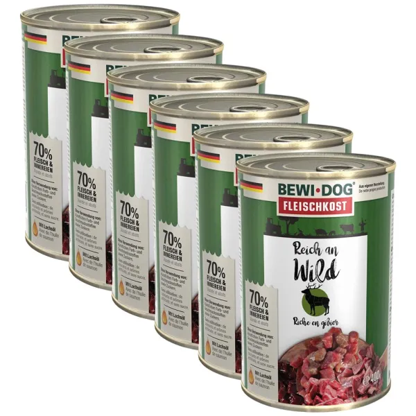 BEWI DOG konzerva – Wild, 6 x 400g