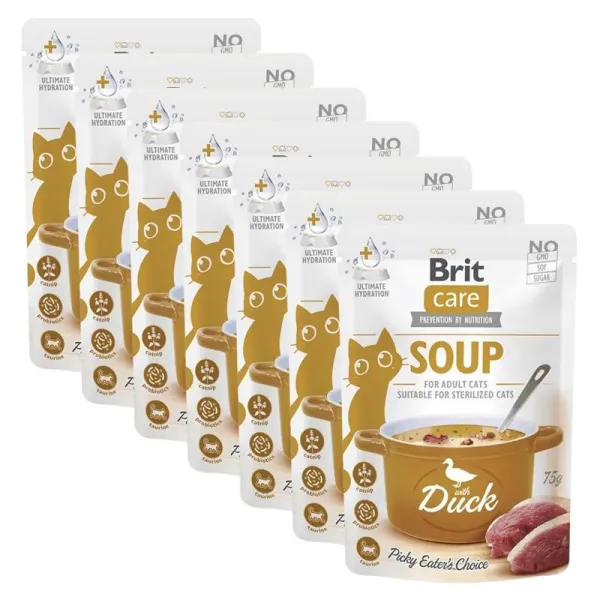 Brit Care Cat Soup with Duck 7 x 75 g