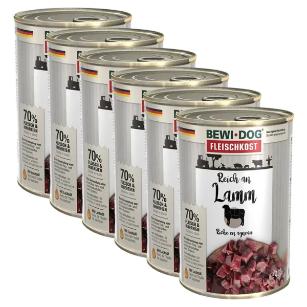 BEWI DOG konzerva – Jahňa, 6 x 400g