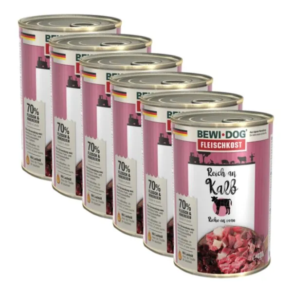 BEWI DOG konzerva – Teľacie - 6 x 400g