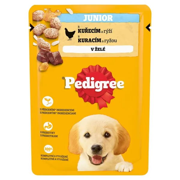Pedigree Junior kapsička s kuracím a ryžou v želé 24 x 100 g