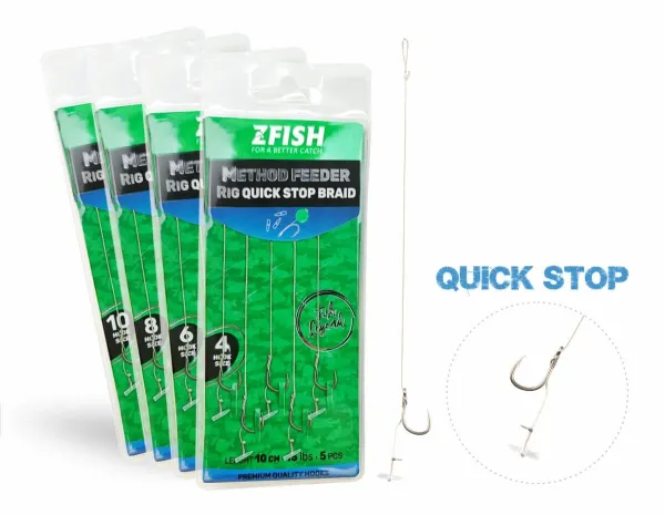ZFISH Method Feeder Rig Quick Stop Braid 10 cm / size 4
