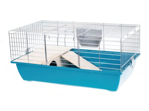 Klietka pre hlodavce a malé zvieratá Rabbit 70 zinc + WOOD MODRÁ