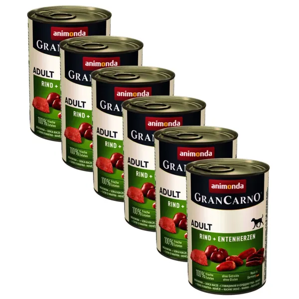 Animonda GranCarno Original hovädzie a kačacie srdce - 6 x 400 g