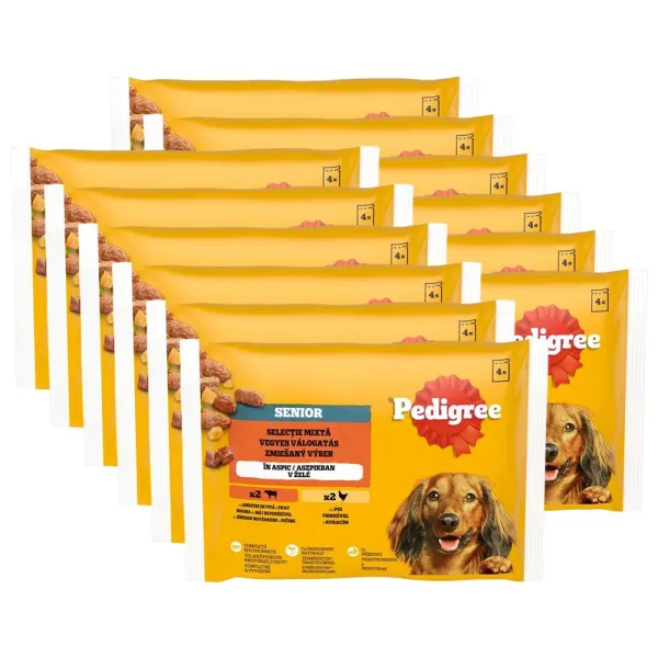 Pedigree Senior Zmiešaný výber v želé 12 x (4 x 100 g)