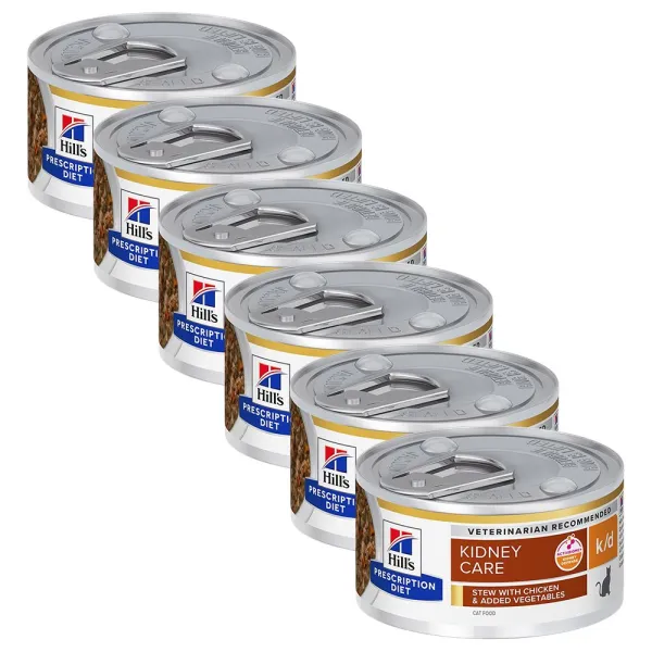 Hill's Prescription Diet k/d Stew Starostlivosť o obličky konzerva pre mačky 6 x 82 g