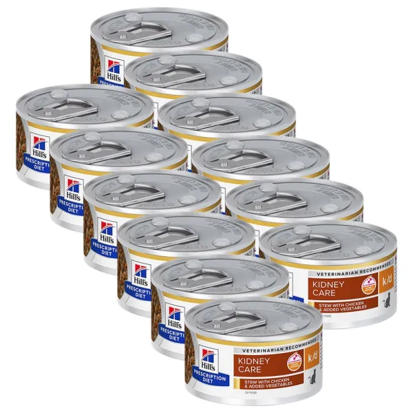 Hill's Prescription Diet k/d Stew Starostlivosť o obličky konzerva pre mačky 12 x 82 g