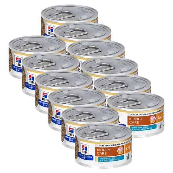 Hill's Prescription Diet k/d Stew Starostlivosť o obličky konzerva pre mačky tuniak 12 x 82 g