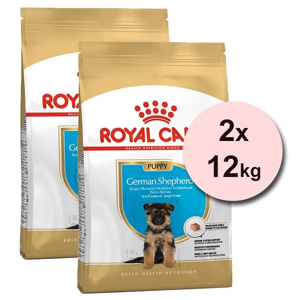 ROYAL CANIN German Shepherd Puppy granule pre šteňa nemeckého ovčiaka 2 x 12 kg