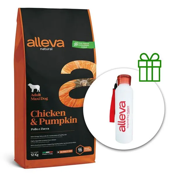 Alleva NATURAL dog chicken & pumpkin adult maxi 12 kg + termofľaša ZADARMO