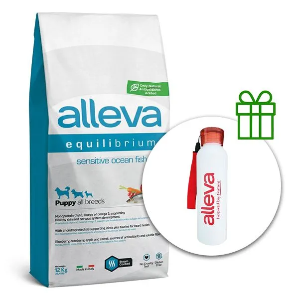 Alleva SP EQUILIBRIUM dog sensitive ocean fish puppy all breeds 12 kg + termofľaša ZADARMO