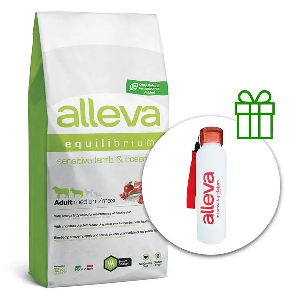 Alleva SP EQUILIBRIUM dog sensitive lamb & ocean fish adult medium/maxi 12 kg + termofľaša ZADARMO