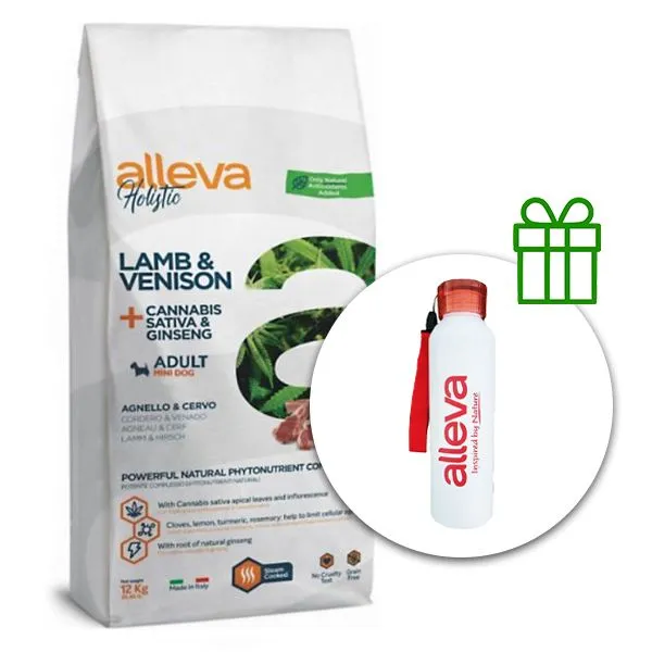 Alleva HOLISTIC dog lamb & venison adult mini 12 kg + termofľaša ZADARMO