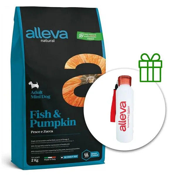 Alleva NATURAL dog fish & pumpkin adult mini 12 kg + termofľaša ZADARMO