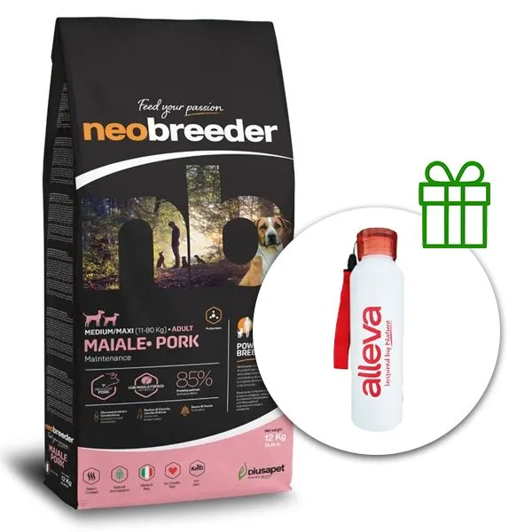 Alleva NEO BREEDER dog adult medium & maxi pork 12 kg + termofľaša ZADARMO