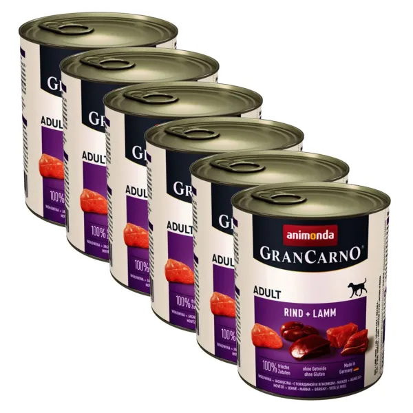 Animonda GranCarno Original Adult hovädzie mäso a jahňa - 6 x 800g