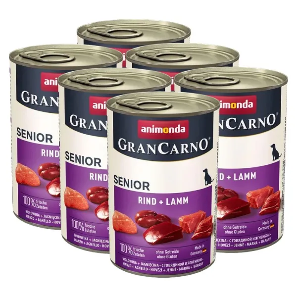 Animonda GranCarno Original Senior hovädzie mäso a jahňa - 6 x 400g