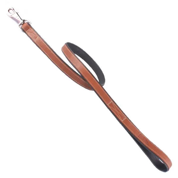 Kožené vodítko Collar Soft - 122cm, 18mm - hnedo - čierne