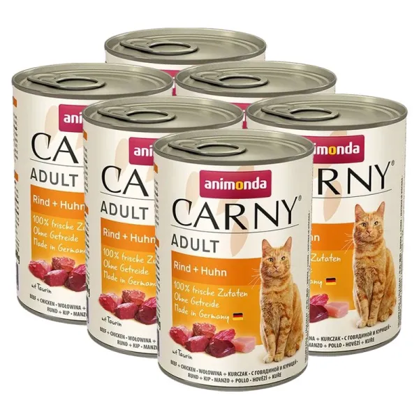 Animonda Carny Adult hovädzie + kuracie mäso - 6 x 400 g