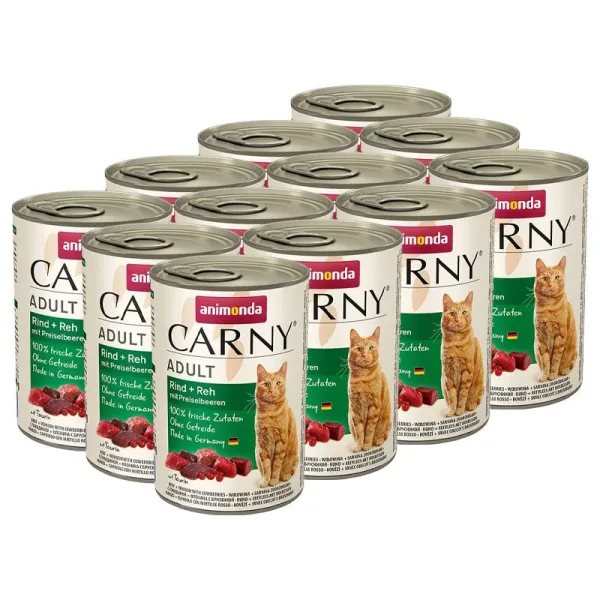 Animonda Carny Adult hovädzie, srnec a brusnice - 12 x 400 g
