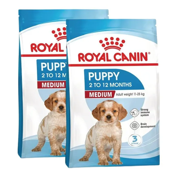 ROYAL CANIN Medium Puppy granule pre šteňatá stredných plemien do 12 mesiacov 2 x 15 kg