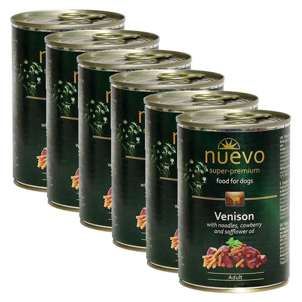 Konzerva NUEVO DOG Adult Venison Menue 6 x 400 g