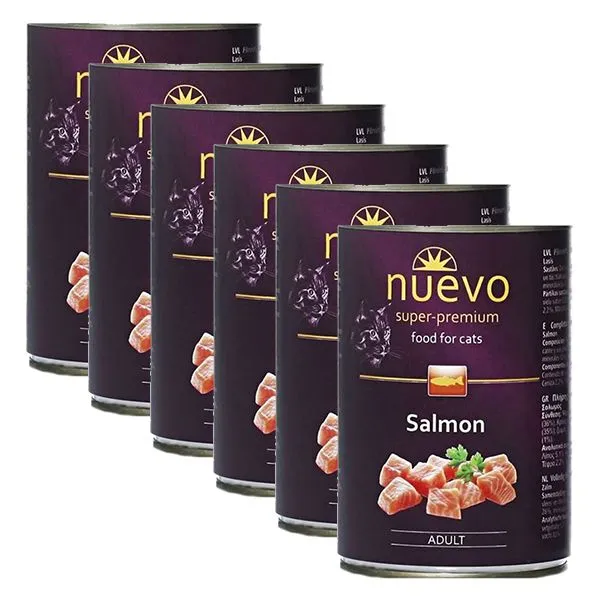 Konzerva NUEVO CAT Adult Salmon 6 x 400 g