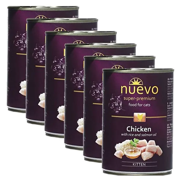Konzerva NUEVO CAT Kitten Chicken 6 x 400 g