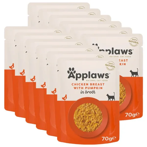 Applaws Kapsička pre mačky s kuracími prsiami a tekvicou 12 x 70 g