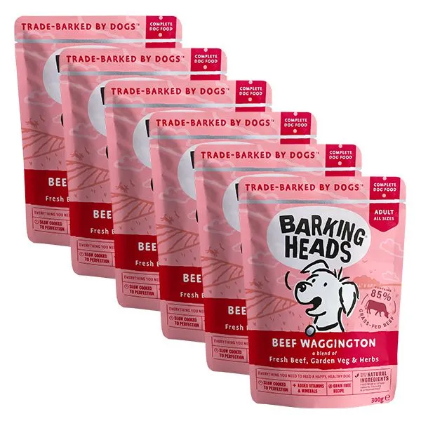 BARKING HEADS Beef Waggington GRAIN FREE 6 x 300 g