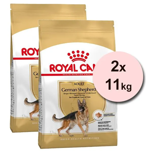 ROYAL CANIN German Shepherd Adult granule pre dospelých nemeckých ovčiakov starších ako 15 mesiacov 2 x 11 kg