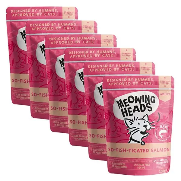 MEOWING HEADS So Fish Ticated Salmon GRAIN FREE 6 x 100 g