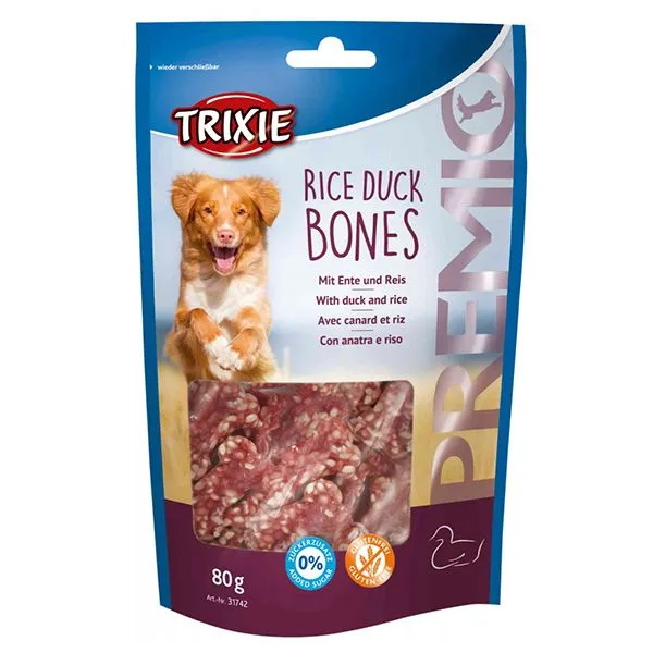 Trixie PREMIO Rice Duck Bones, kačka a ryža 80 g