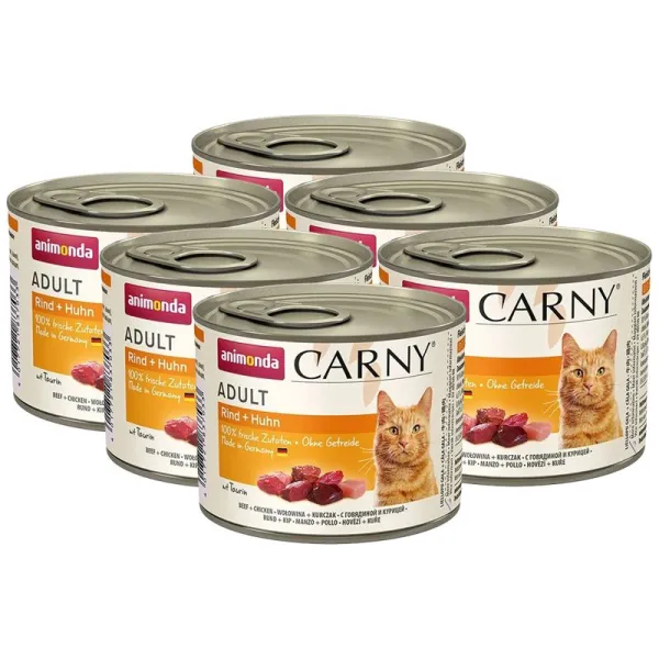 Animonda Carny Adult hovädzie + kura 6 x 200 g