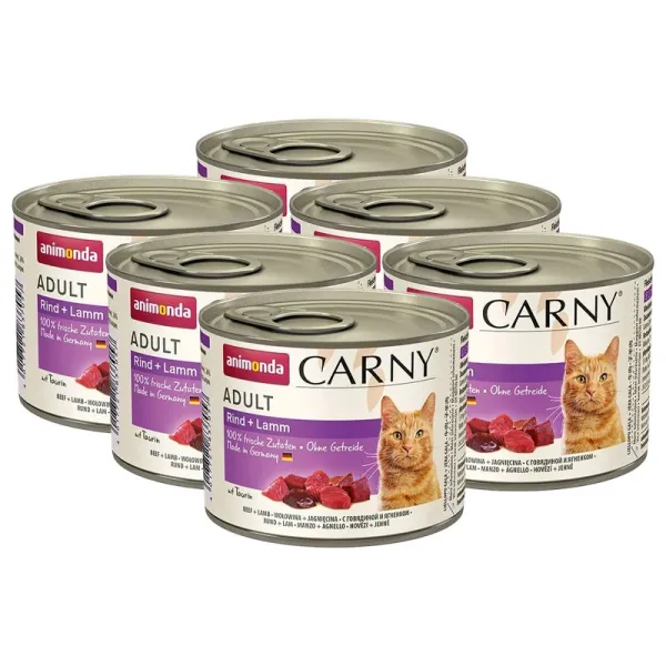 Animonda Carny Adult hovädzie + jahňa 6 x 200 g